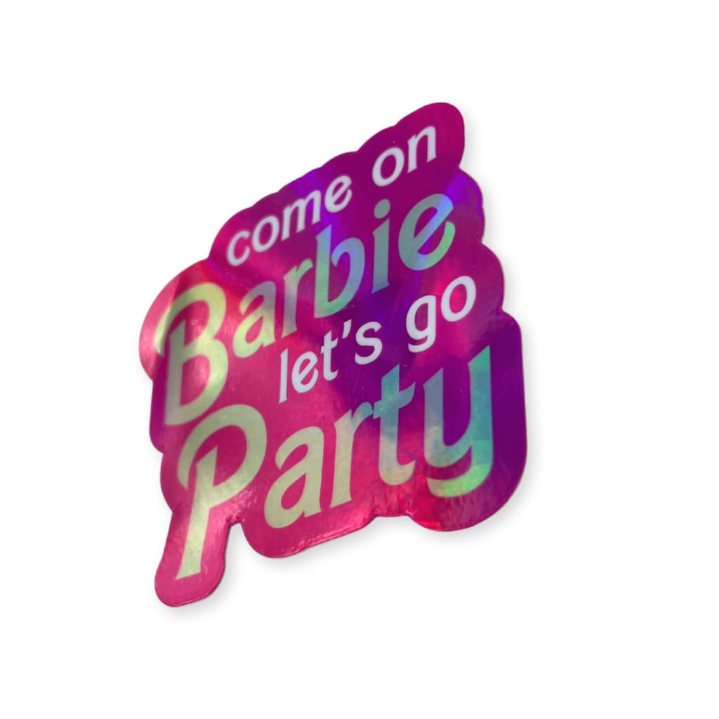 Let's Party Disco Ball Holographic Sticker
