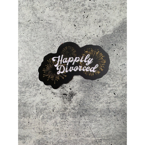 Happily Divorced Die Cut Vinyl Sticker