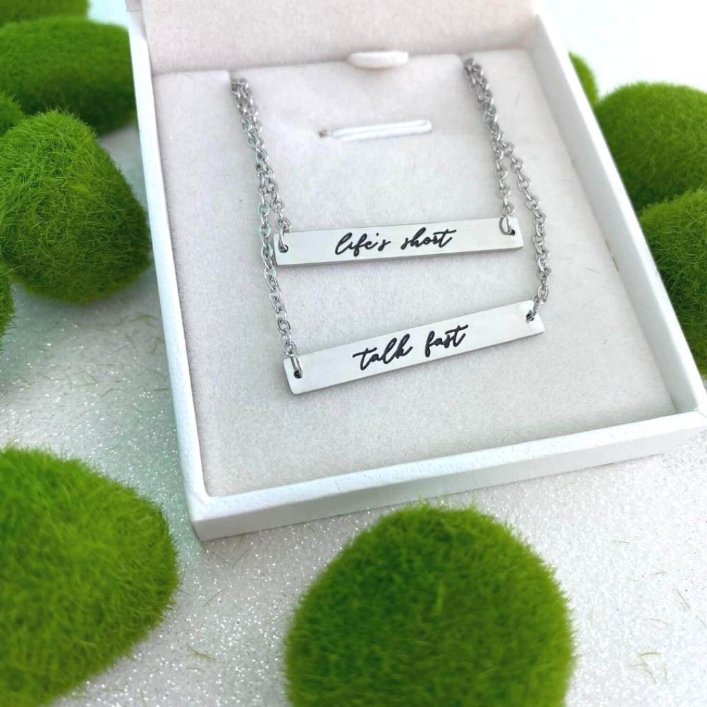 Life’s Short Talk Fast Necklace - Jewelry
