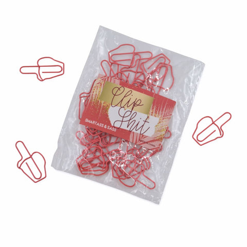 Middle Finger Paper Clips (25 Pack) - Office Supplies & Stationery